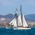 Two Masted Schooner Tall Ship Full Sail