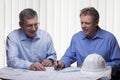 Two mature architects or engineers planning a project Royalty Free Stock Photo