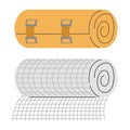 Two medical bandages vector isolated. Elastic roll