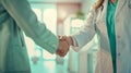 The Handshake of Medical Professionals.AI generated image Royalty Free Stock Photo