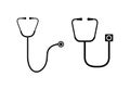 Two medical stethoscopes. Simple flat design