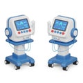 Two medical ventilators isolated on white background Royalty Free Stock Photo