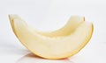 Two melon slices on white Royalty Free Stock Photo