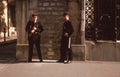 Two members of the French National Gendarmerie. A National guard assigned to the ministry of the interior of France