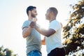 Two men dancing Kizomba Royalty Free Stock Photo