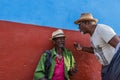 Two men discussing in Trinidad, Cuba