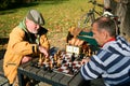 Two men play chess Royalty Free Stock Photo