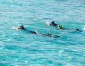 Two men snorkeling in the sea Royalty Free Stock Photo