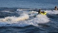 Two men staged a race on PWCs along the Dnieper River in Kherson. Video 6 seconds