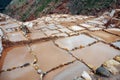 Two men working at salt ponds in Maras, Cuzco, Sacred Valley