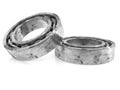 Two metal bearings on a white Royalty Free Stock Photo