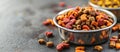 Two Metal Bowls Filled With Dog Food Royalty Free Stock Photo