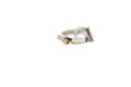 Two metal clips are placed on a white background Royalty Free Stock Photo