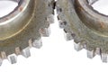 Two metal cog gears Royalty Free Stock Photo