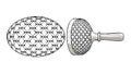 Two Metal Mesh Strainers Kitchen Tool Vector, vector design Generative AI Royalty Free Stock Photo