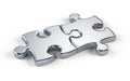 Two metal puzzle Royalty Free Stock Photo
