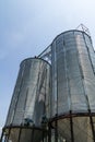 Two metal silo Royalty Free Stock Photo