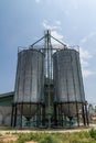 Two metal silo Royalty Free Stock Photo