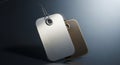 Two metal tags are displayed against Royalty Free Stock Photo