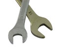 Two metal wrenches