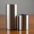 Container on the left is taller while the one on the right is Royalty Free Stock Photo