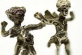 Two metallic dancing angels, dance with them