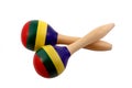 Two mexican maracas isolated on pure white Royalty Free Stock Photo