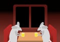 Two mice are drinking the beer Royalty Free Stock Photo