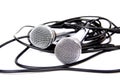 Two microphones. Royalty Free Stock Photo