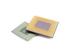 Two microprocessors Royalty Free Stock Photo