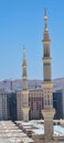 Two Minarets in Nabawi Mosque Royalty Free Stock Photo