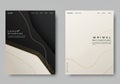 Two minimalist design templates are displayed. The left features a Royalty Free Stock Photo