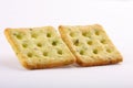 Two Mint crackers in square shape. Royalty Free Stock Photo