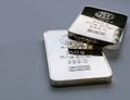 Two minted silver bars weighing 250 grams each