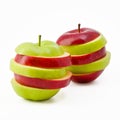 Two mixed apples Royalty Free Stock Photo
