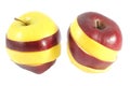 Two mixed apples