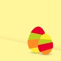 Two modern easter egg graphic elements