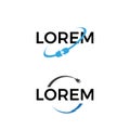 Two modern electric company logo set