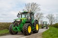 Two modern john deere tractors