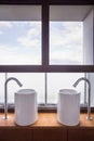 Two modern washbasins Royalty Free Stock Photo