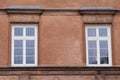 Two modern windows on the facade of the house Royalty Free Stock Photo