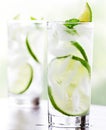 Two mojitos closeup Royalty Free Stock Photo