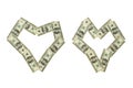 Two money hearts