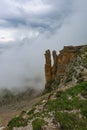 Two monks rocks, Bermamyt plateau, Karachay-Circassian republic, Russia.