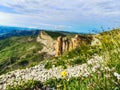 Two monks rocks, Bermamyt plateau, Karachay-Circassian republic, Russia. 2021