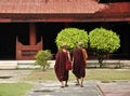 Myanmar temple monks