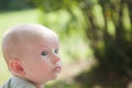 Two Month Old Baby Looking Up