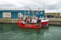 Two moored small fishing boats in Ireland Royalty Free Stock Photo