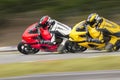 Two motorcycle on track Royalty Free Stock Photo