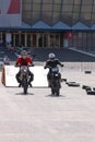 Two motorcyclists on track